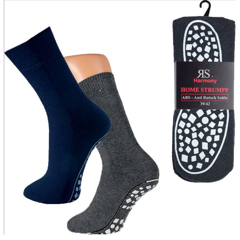 Lot de 5 paires de chaussettes antidérapantes - Gris foncé/noir