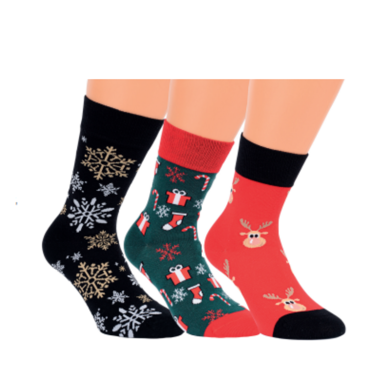 Chaussettes en coton sans élastique Noël