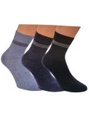 Socquettes en coton sans élastique - Lot de 3 paires