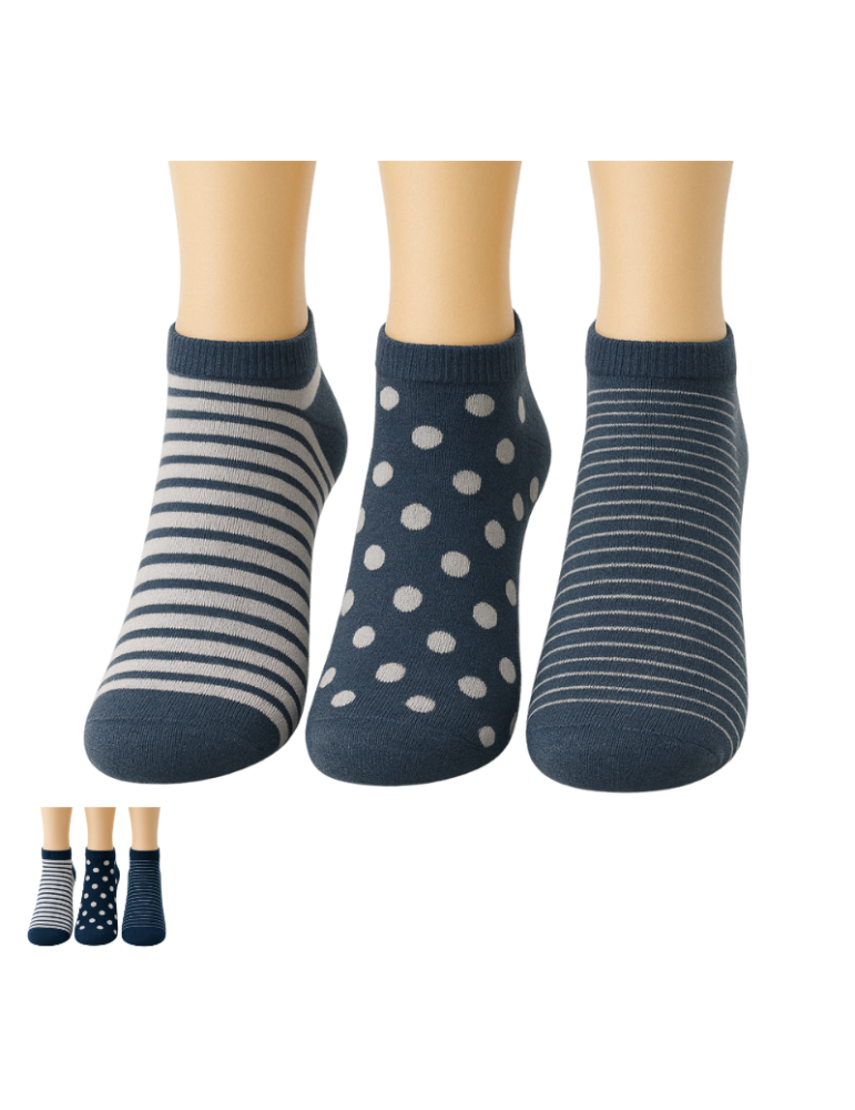 Chaussettes invisibles en coton  - Lot de 3 paires