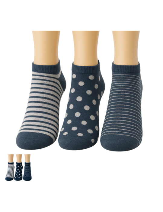 Chaussettes invisibles en coton  - Lot de 3 paires