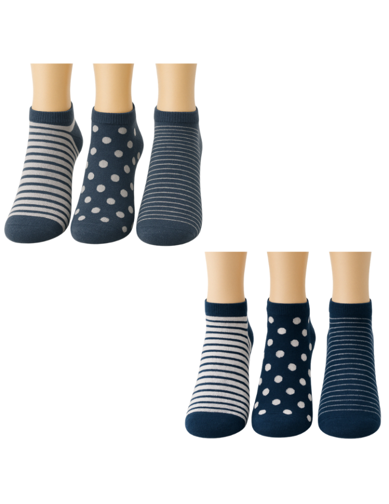 Chaussettes invisibles en coton  - Lot de 3 paires