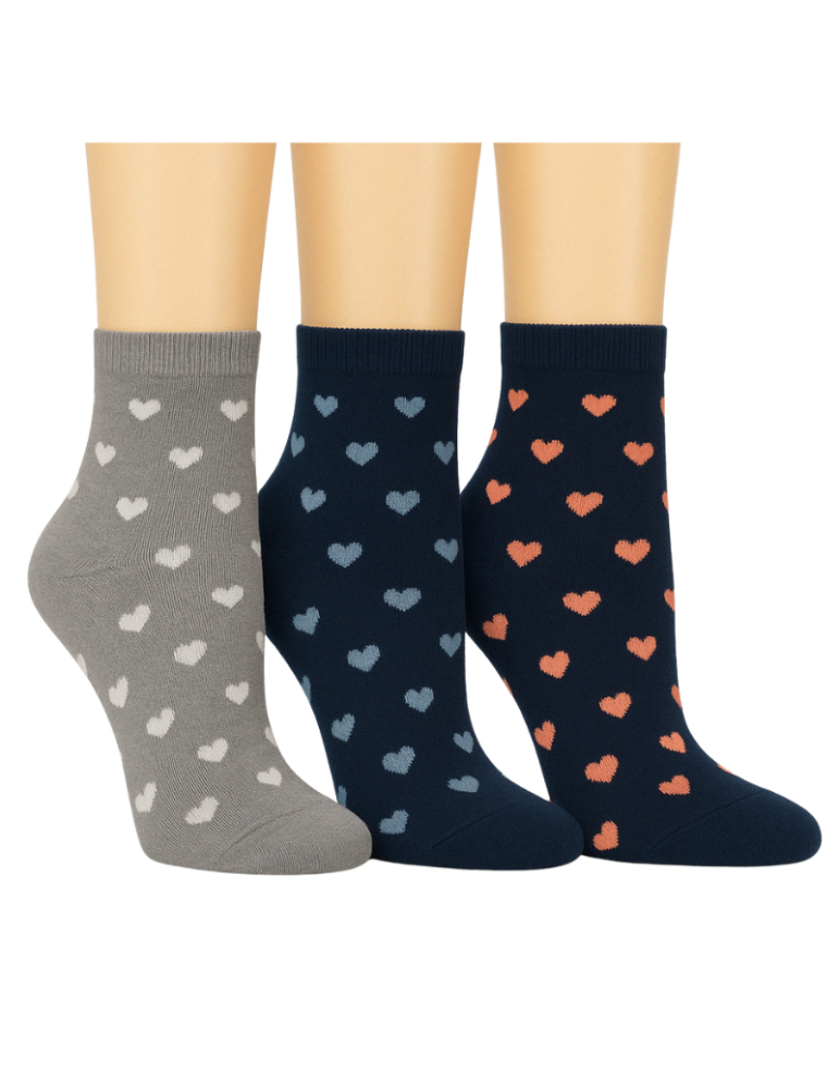 Socquettes courtes en bambou  - Lot de  3 paires Socquettes courtes en bambou  - Lot de  3 paires