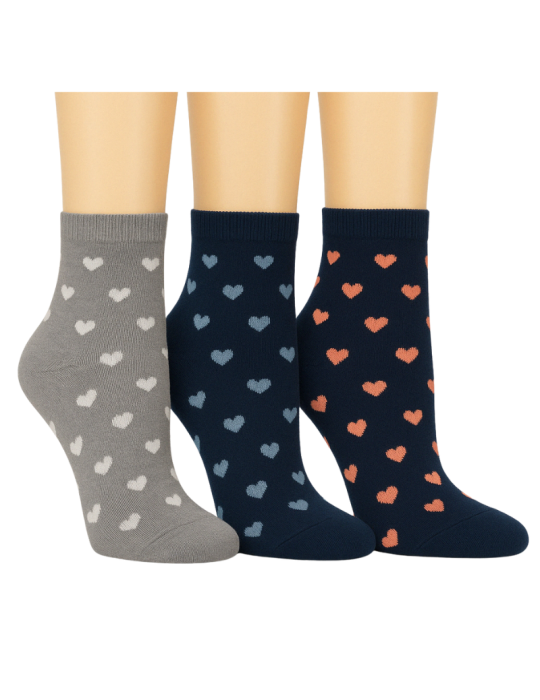 Socquettes courtes en bambou  - Lot de  3 paires Socquettes courtes en bambou  - Lot de  3 paires