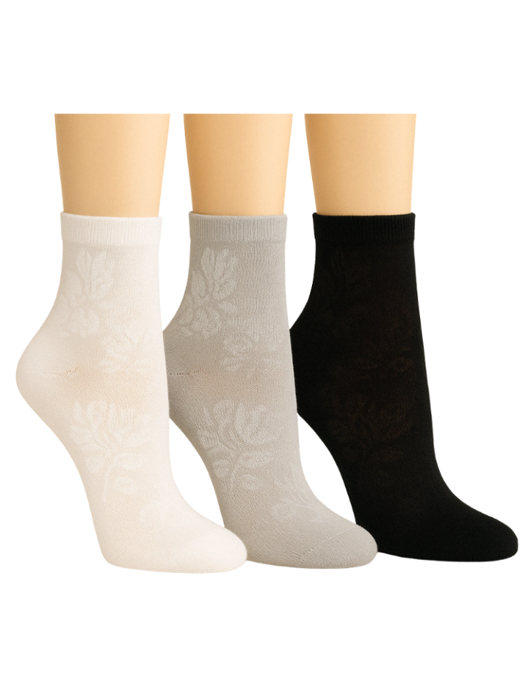 Socquettes courtes en bambou - Lot de 3 paires Socquettes courtes en bambou - Lot de 3 paires