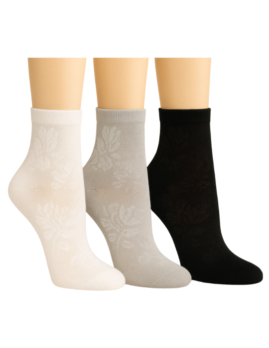 Socquettes courtes en bambou - Lot de 3 paires Socquettes courtes en bambou - Lot de 3 paires