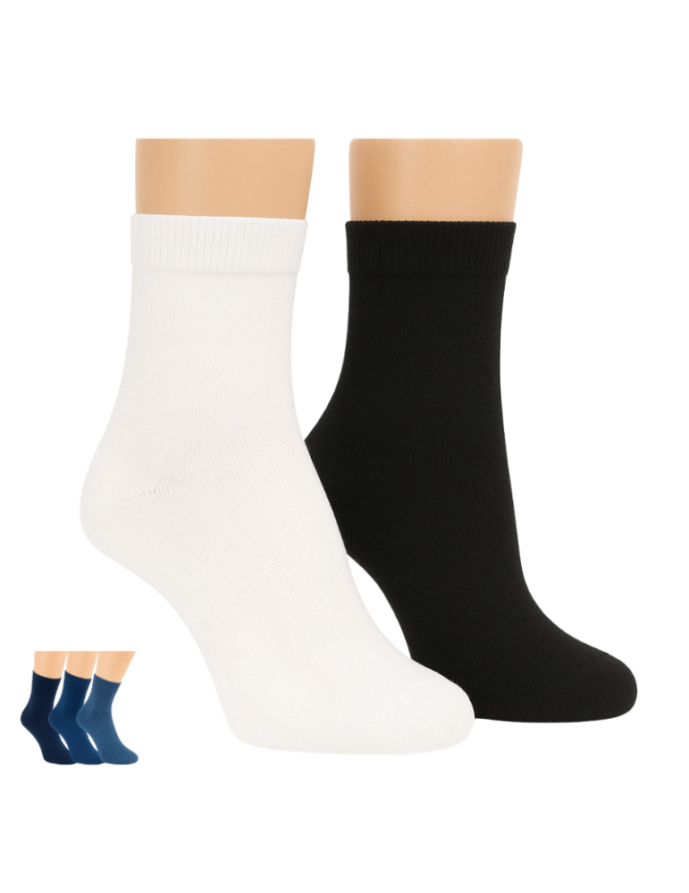 Socquettes en bambou sans élastique - Lot de  3 paires