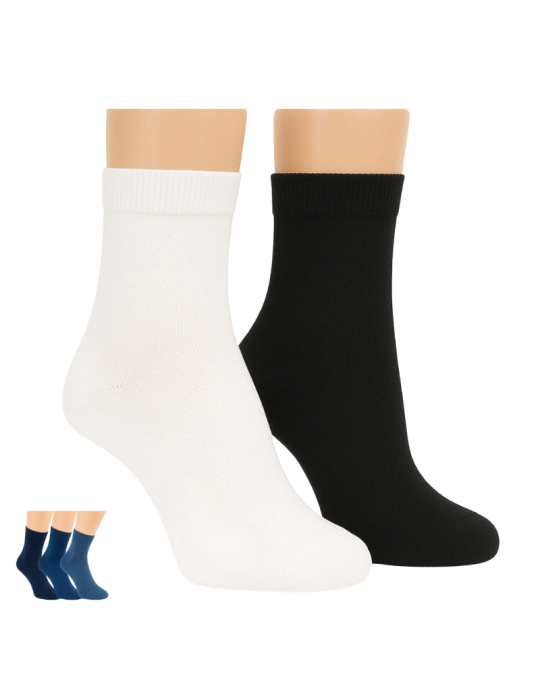 Socquettes en bambou sans élastique - Lot de  3 paires