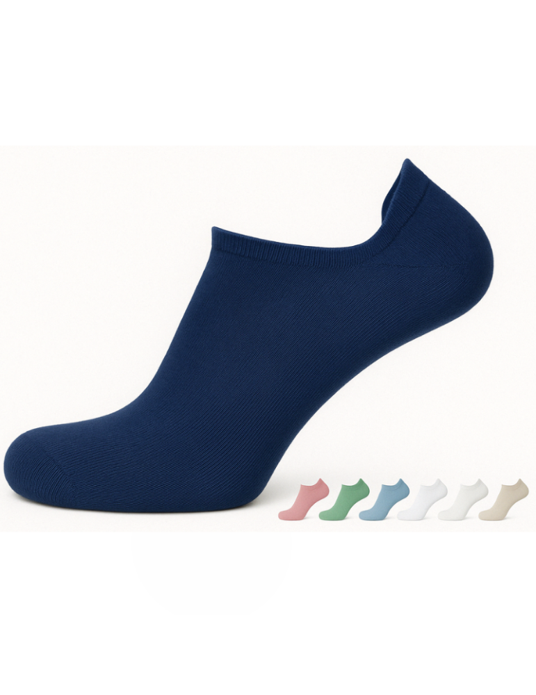Chaussettes invisibles en bambou sans couture - Lot de 2 paires