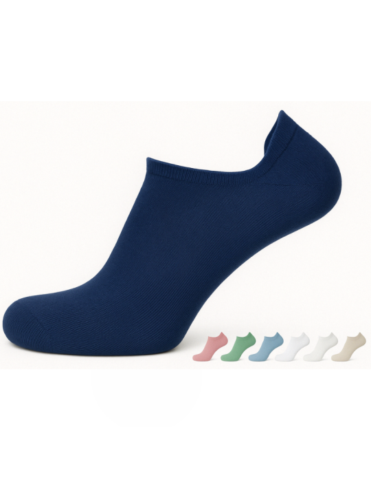 Chaussettes invisibles en bambou sans couture - Lot de 2 paires