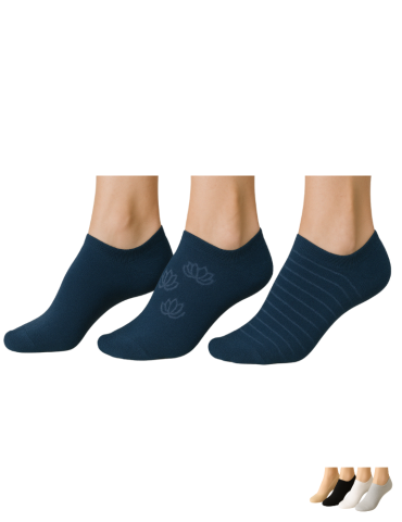 Chaussettes invisibles en bambou - Lot de 3 paires
