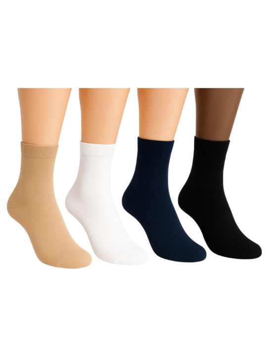 Socquettes bambou sans élastique - Lot de 3 paires