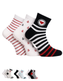 Socquettes en bambou motifs marin - Lot de  3 paires