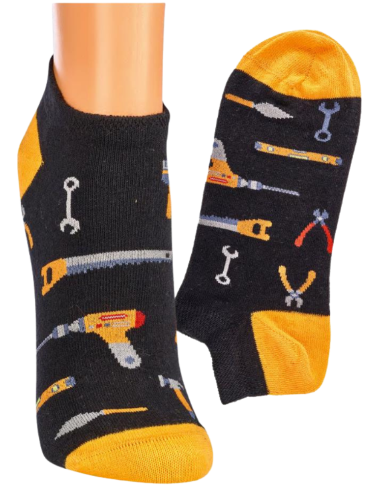 Chaussettes invisibles fun en coton - Lot de 2 paires