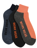 Socquettes de travail femmes en coton - Lot de 3 paires