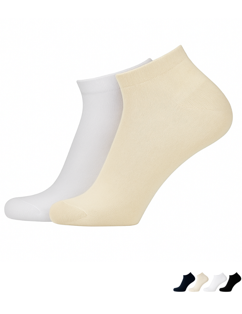 Chaussettes invisibles en bambou femmes - Lot de 2 paires Chaussettes invisibles en bambou femmes - Lot de 2 paires