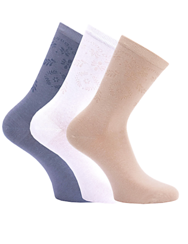 Chaussettes en coton sans élastique - Lot de 3 paires 2
