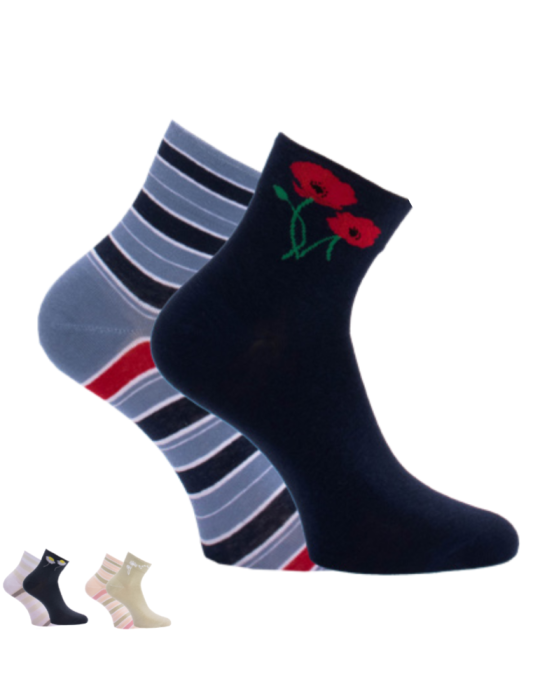 Socquettes en coton - Lot de 2 paires