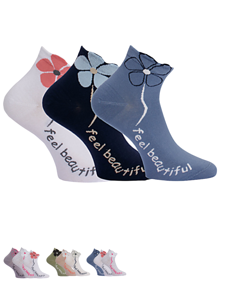 Socquettes en coton - Lot de 3 paires