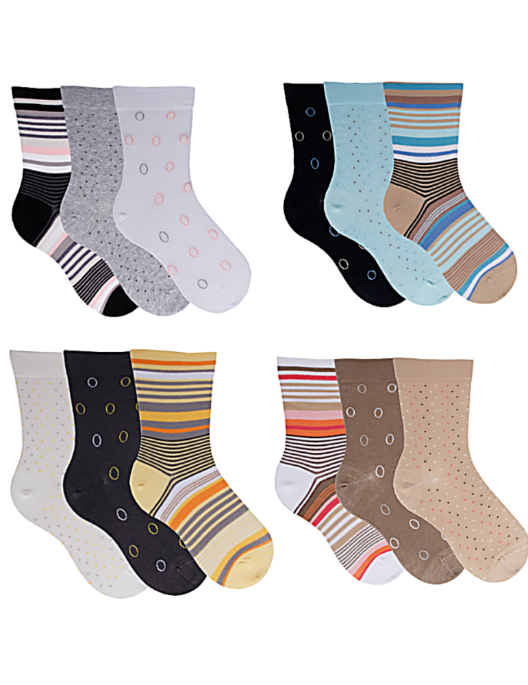 Chaussettes en coton sans élastique - Lot de 3 paires
