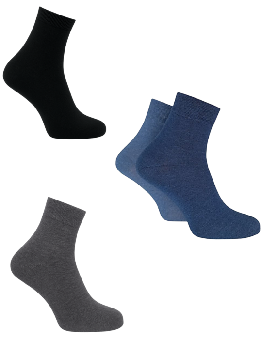 Socquettes sans élastiques coton homme