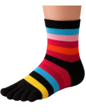 chaussettes à doigts multicolores