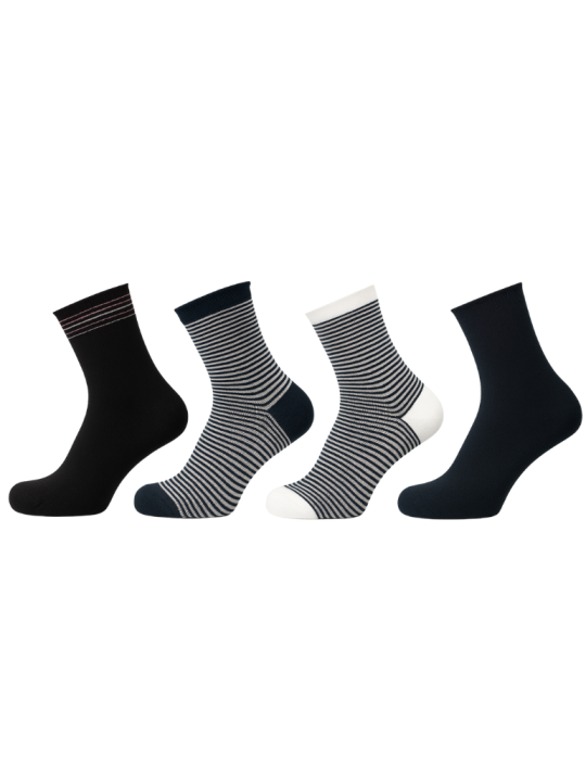 Socquette femme en viscose de bambou bord roulé