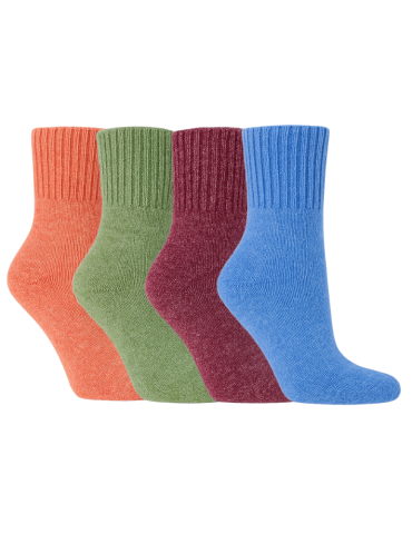 Chaussettes thermo sans élastique en coton - Lot de 2 paires