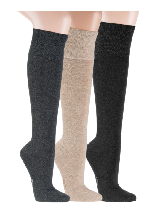 Mi-bas sans élastique - Lot de 2 paires