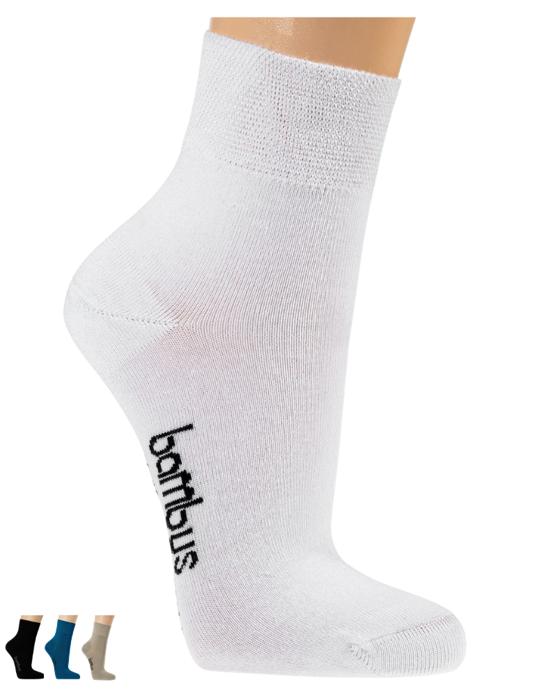 Socquettes en fibre de bambou grande taille -  Anti-bactériennes