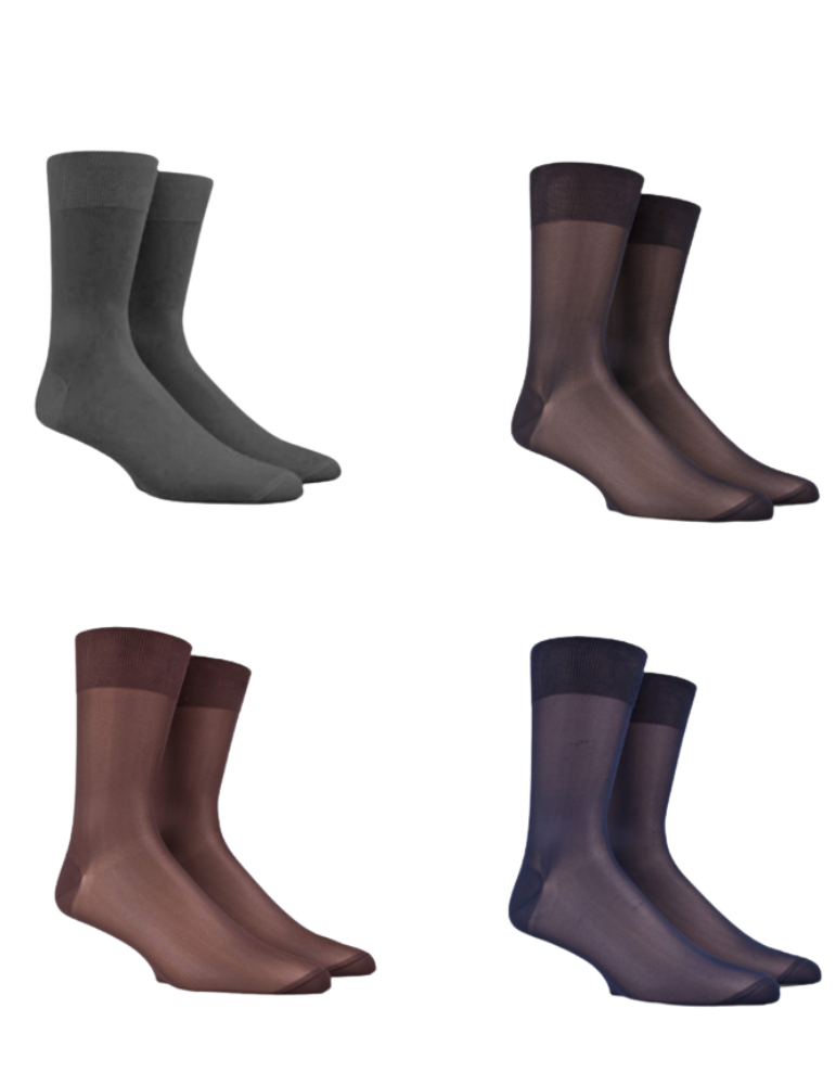 Chaussettes voile côtes