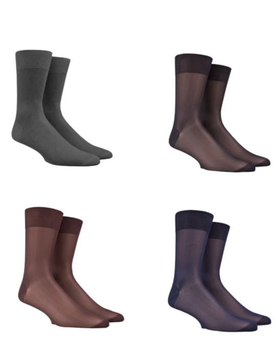 Chaussettes voile côtes