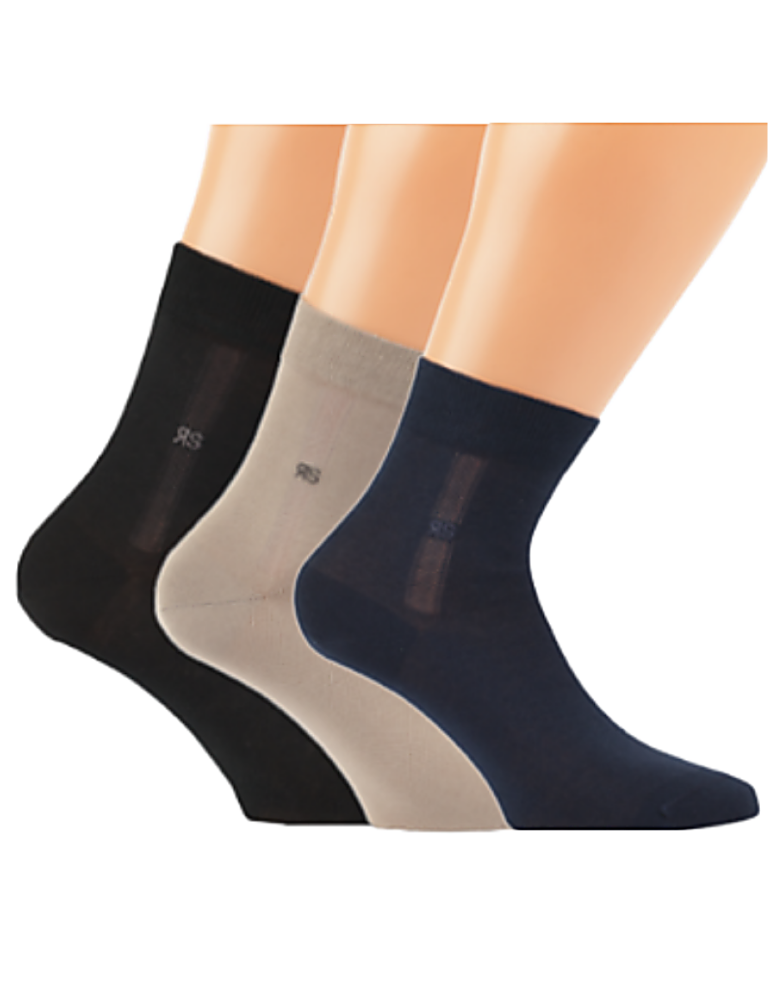 Chaussettes en coton mercerisé - Lot de 3 paires Chaussettes en coton mercerisé - Lot de 3 paires