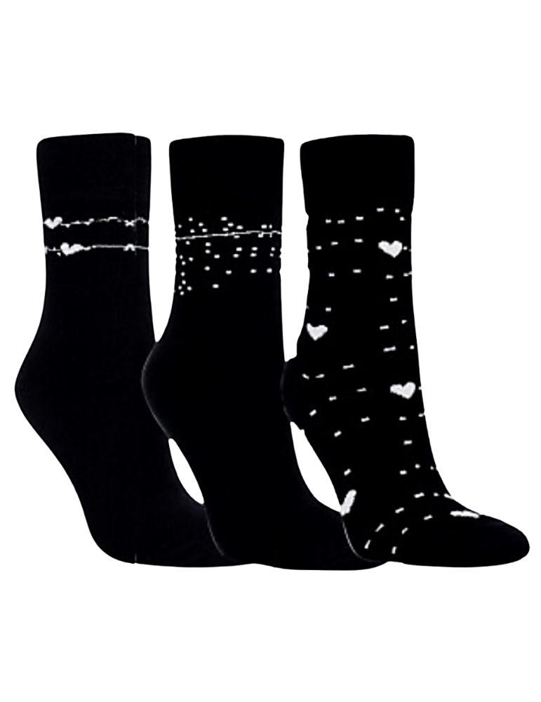 Chaussettes en bambou sans élastique - Lot de 3 paires