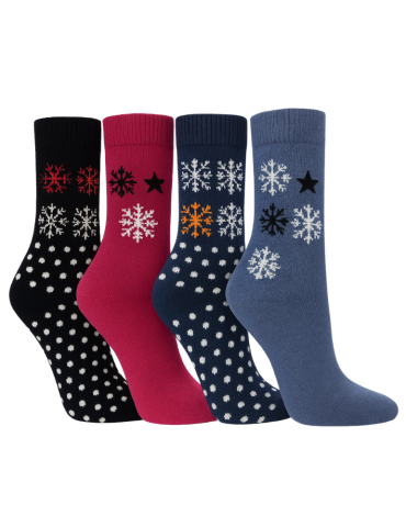 Chaussettes thermo en coton sans élastique - lot de 2 paires