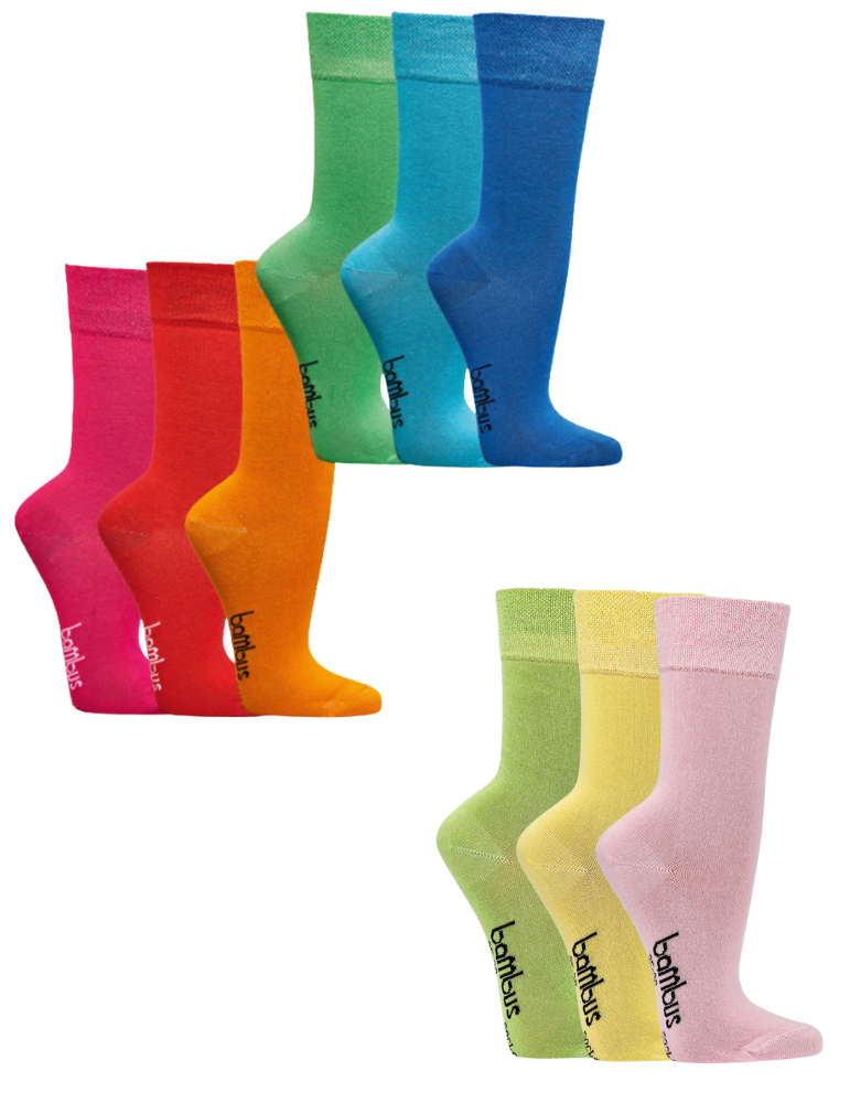 Chaussettes en bambou sans élastique - Lot de 3 paires