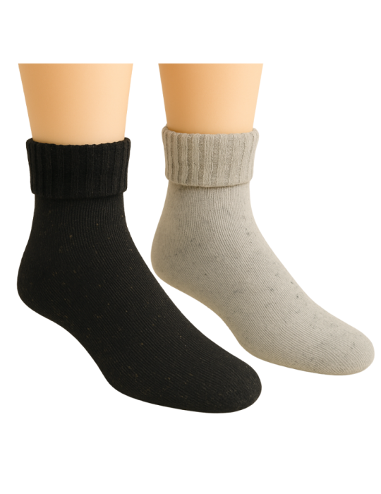 Chaussettes en laine et soie - Lot de 2 paires Chaussettes en laine et soie - Lot de 2 paires