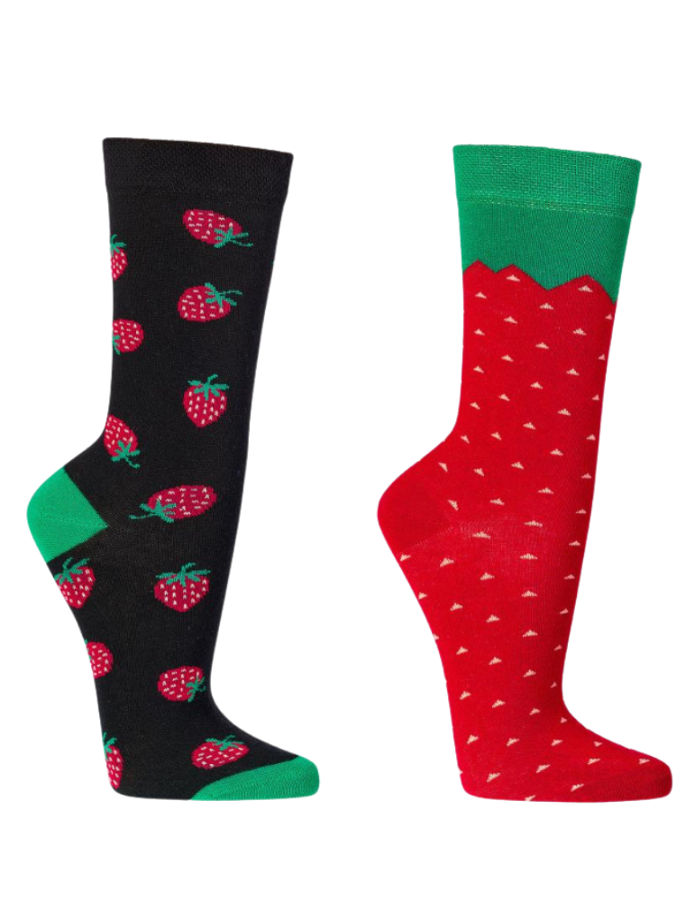 Chaussettes fun en coton - Lot de 2 paires