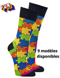 Chaussettes fun en coton - Lot de 2 paires