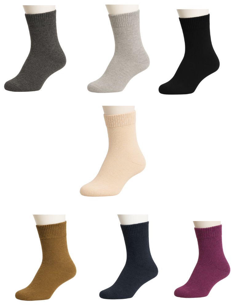 2 paires de chaussettes en laine et angora pour hommes et femmes