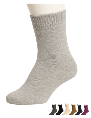 2 paires de chaussettes en laine et angora pour hommes et femmes