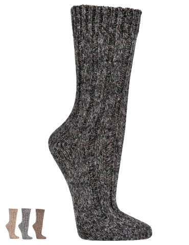 Chaussettes 100 % laine ( Laine mouton et Alpaga ) sans élastique