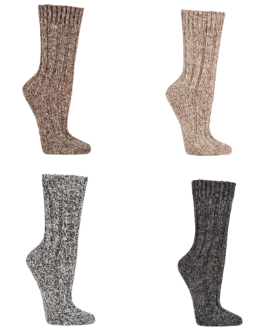 Chaussettes 100 % laine ( Laine mouton et Alpaga ) sans élastique 2