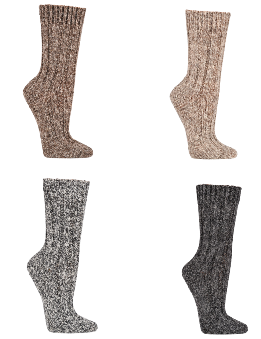 Chaussettes 100 % laine ( Laine mouton et Alpaga ) sans élastique