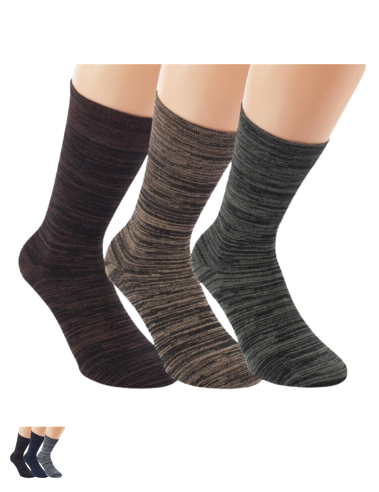 Chaussettes en bambou et coton sans élastique - Lot de  3 paires