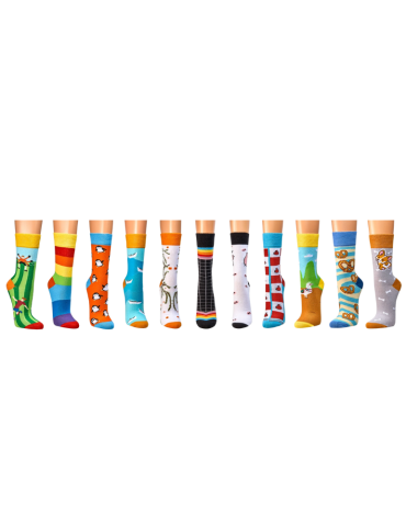 Chaussettes motifs tendances en coton bio et polyamide recyclé 2