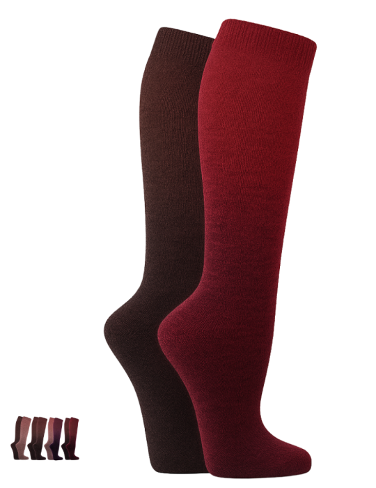 Mi-bas thermo en coton femmes - lot de 2 paires