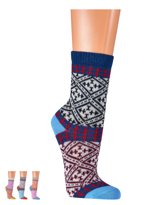 Chaussettes en coton femmes motifs Baltiques