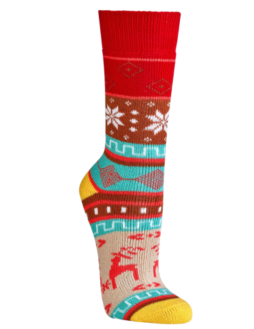 Chaussettes thermo mixtes en coton motifs " Scandinaves" 2