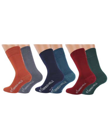 Chaussettes en laine et bambou sans élastique - Lot de 2 paires 2